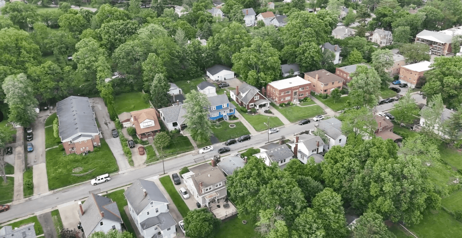 Homes in the Pleasant Ridge neighborhood of Cincinnati